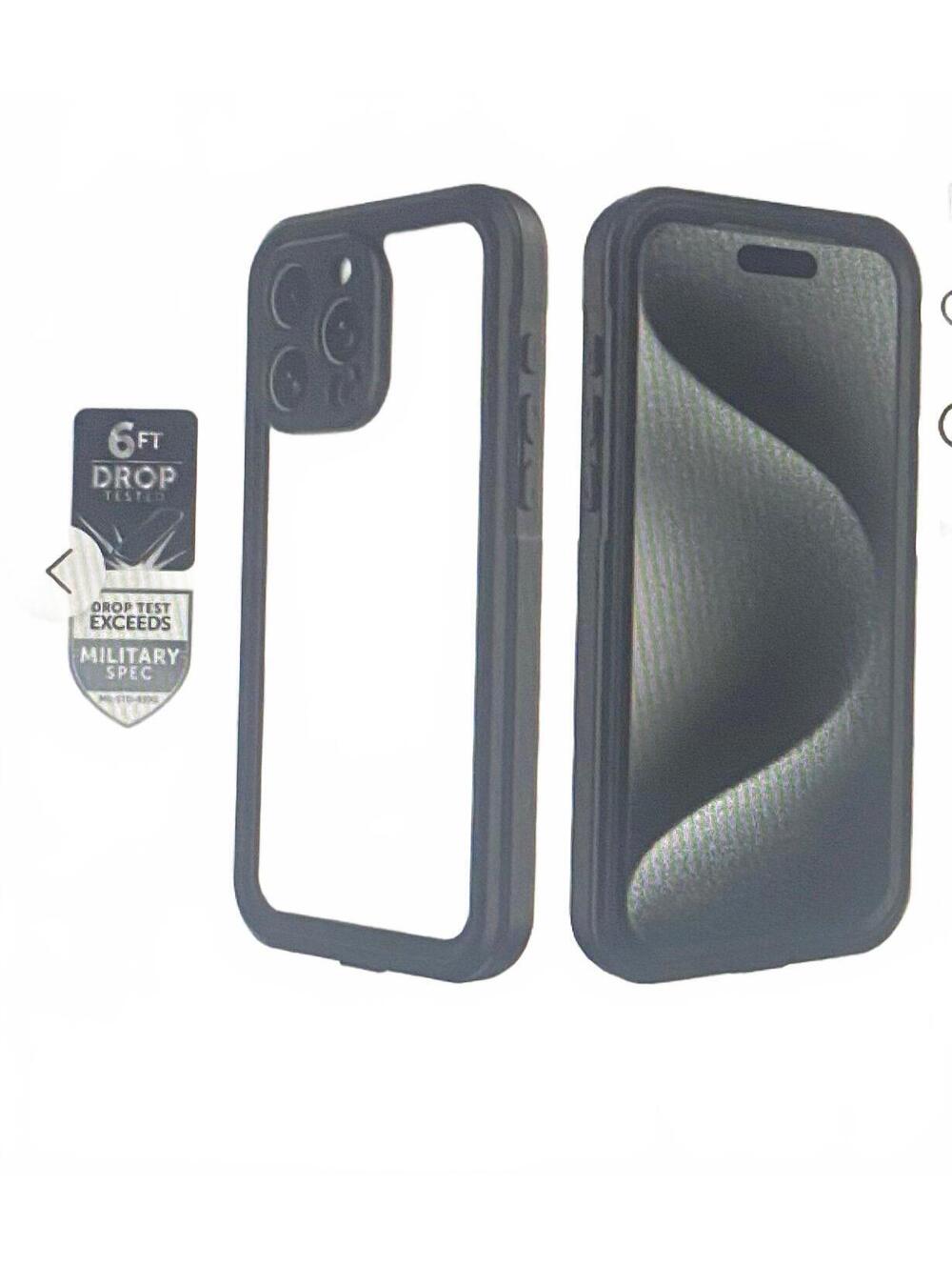 Body Glove Tidal Waterproof Case for iPhone 15 Pro Black/Clear